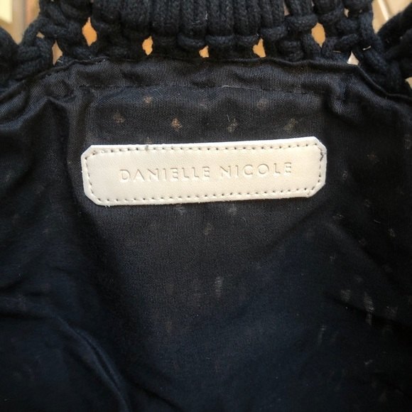 Danielle Nicole Macramé Fringe Black Handbag - Picture 7 of 11